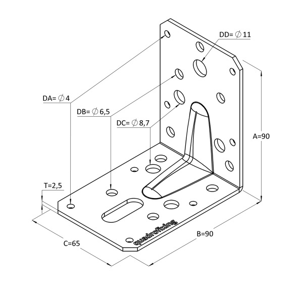 Fekete sarokvas profilozott 4