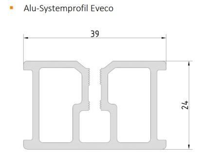 Alumínium profil EVECO 2,4 m