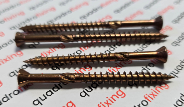 Teraszcsavarok 5,0 mm, antik light, rozsdamentes acél A4 (200 db) 3