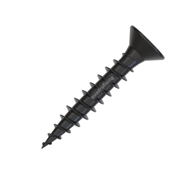 Fekete rozsdamentes acél facsavarok QUADRO CLIP-hez (200 db + bit) 3