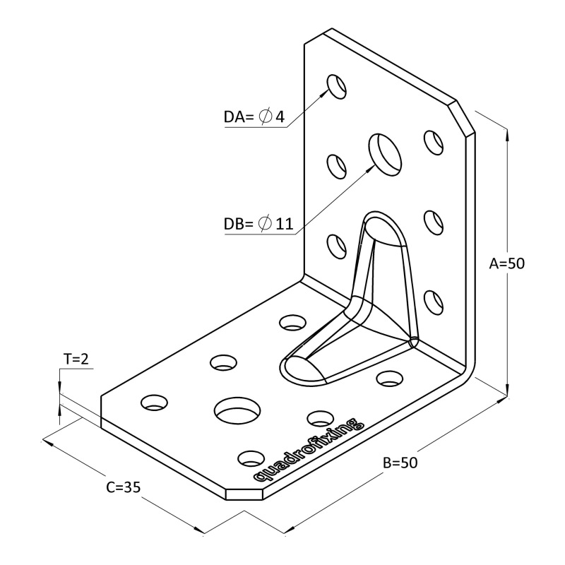 Megerősített faipari sarokvas 5