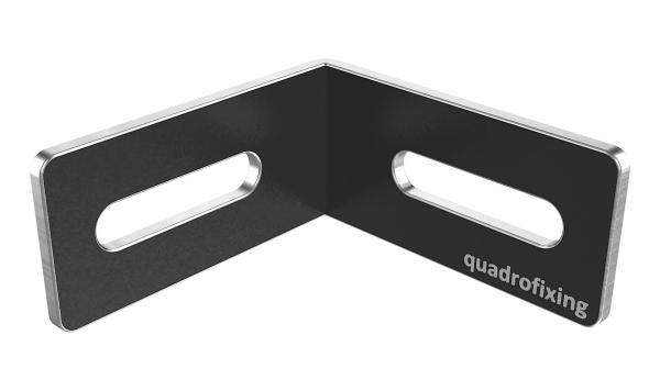 Fekete sarokcsatlakozó alumínium profilhoz QFX-ALU - 40x40x19,5 mm