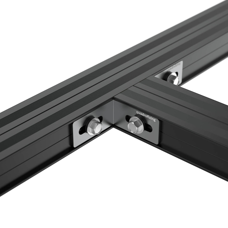 Fekete sarokcsatlakozó alumínium profilhoz QFX-ALU - 40x40x19,5 mm 1