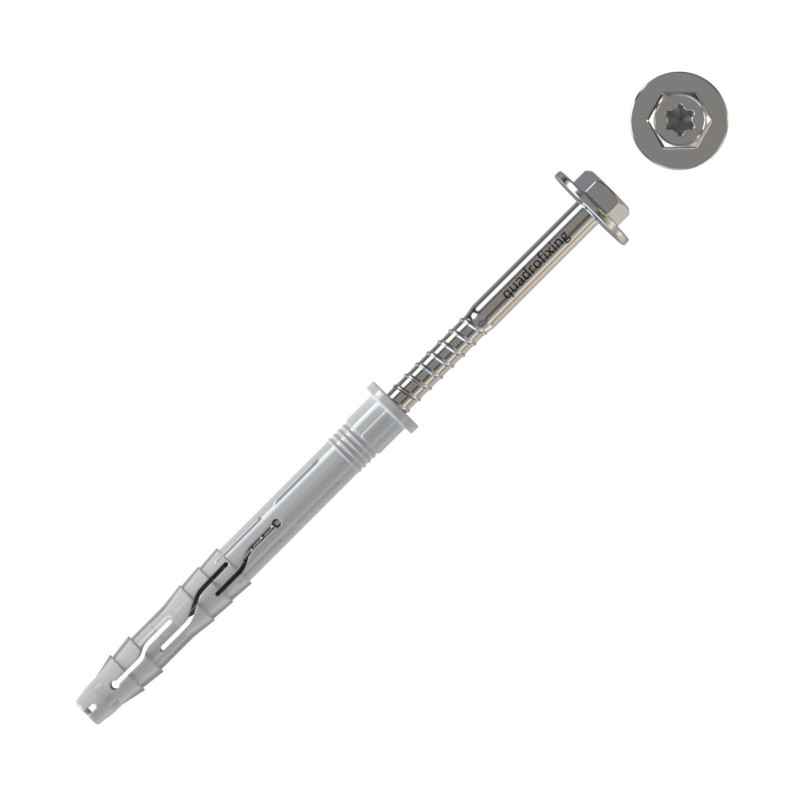 Keretdübel Ø 10 mm – hatlapfejű csavarral és alátéttel, Torx 40