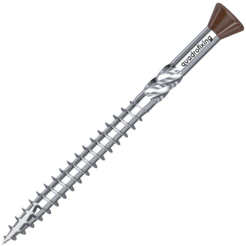 Teraszcsavar 5,0 mm, rozsdamentes acél C2, barna, TORX (200 db + bit)