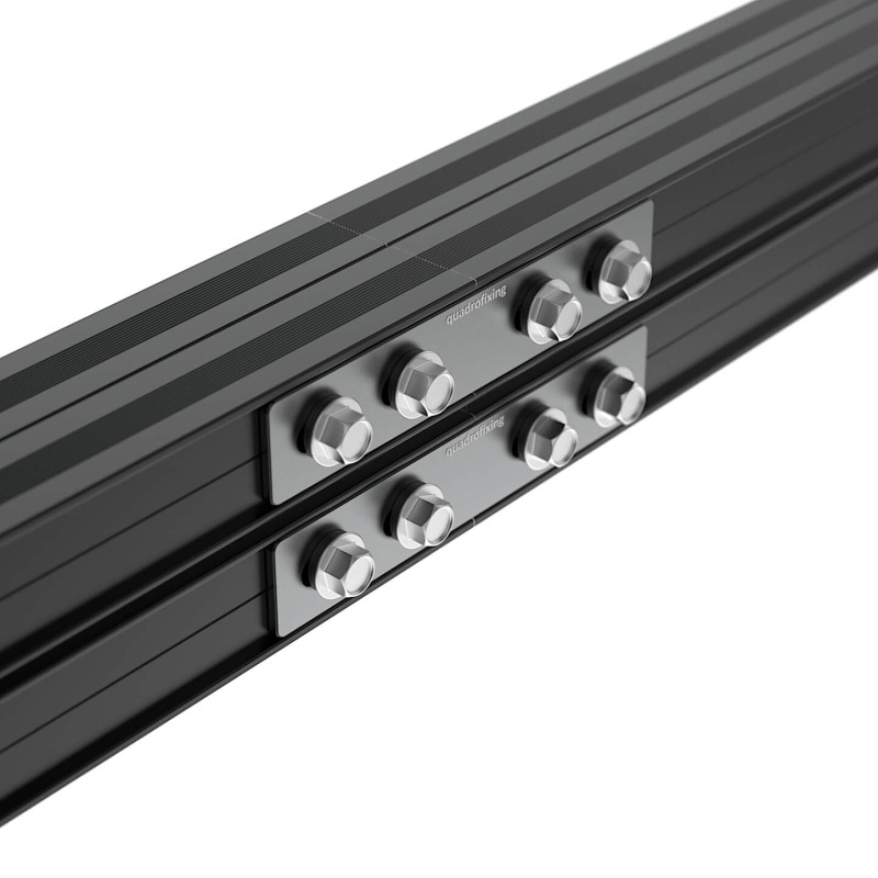 Fekete alumínium teraszprofil 50x40x4000 mm | QFX-ALU 50 BLACK 1